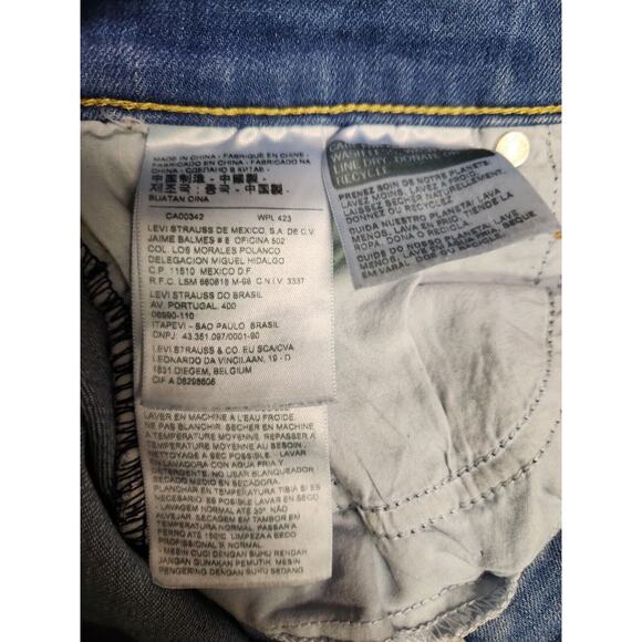 Levis 721 High Rise Skinny Jeans Women's Light Wash Distressed Denim Size 30 - Picture 8 of 8